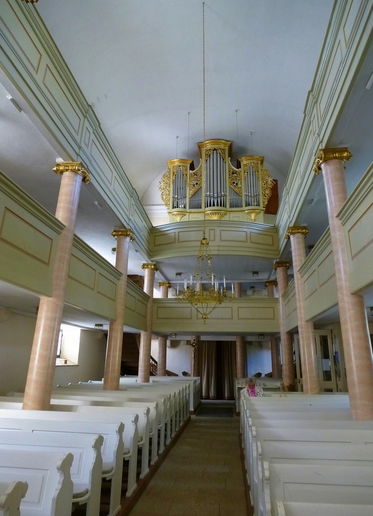 Weienstadt, Stadtpfarrkirche, Blick zur Orgelempore, Aug.2014