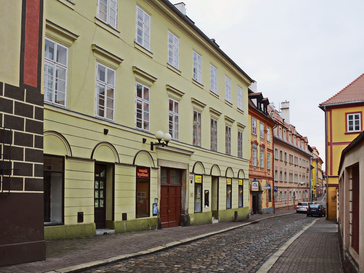 Weitere Seitenstrae der Stadt Cheb am 21. Februar 2019.