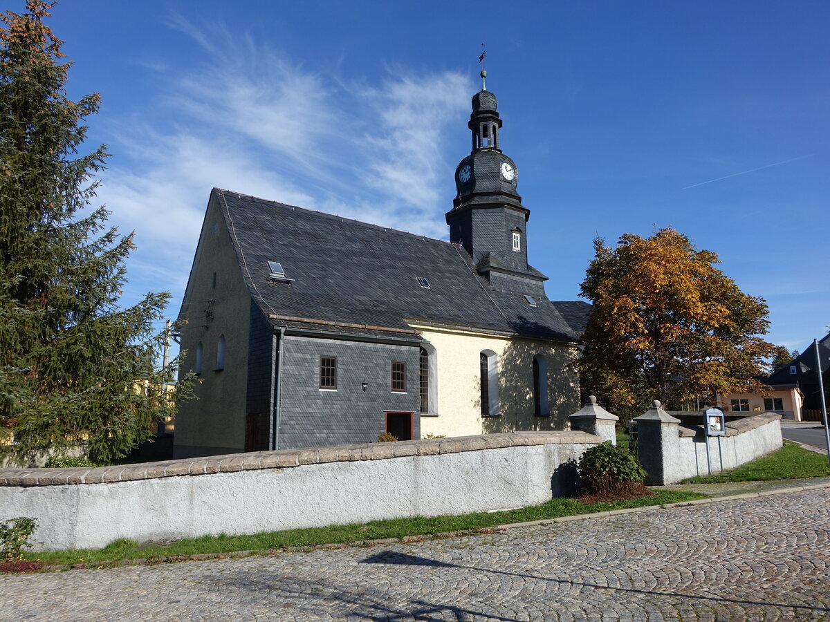 Weitisberga, evangelische Kirche St. Veit, erbaut bis 1610 (17.10.2022) 