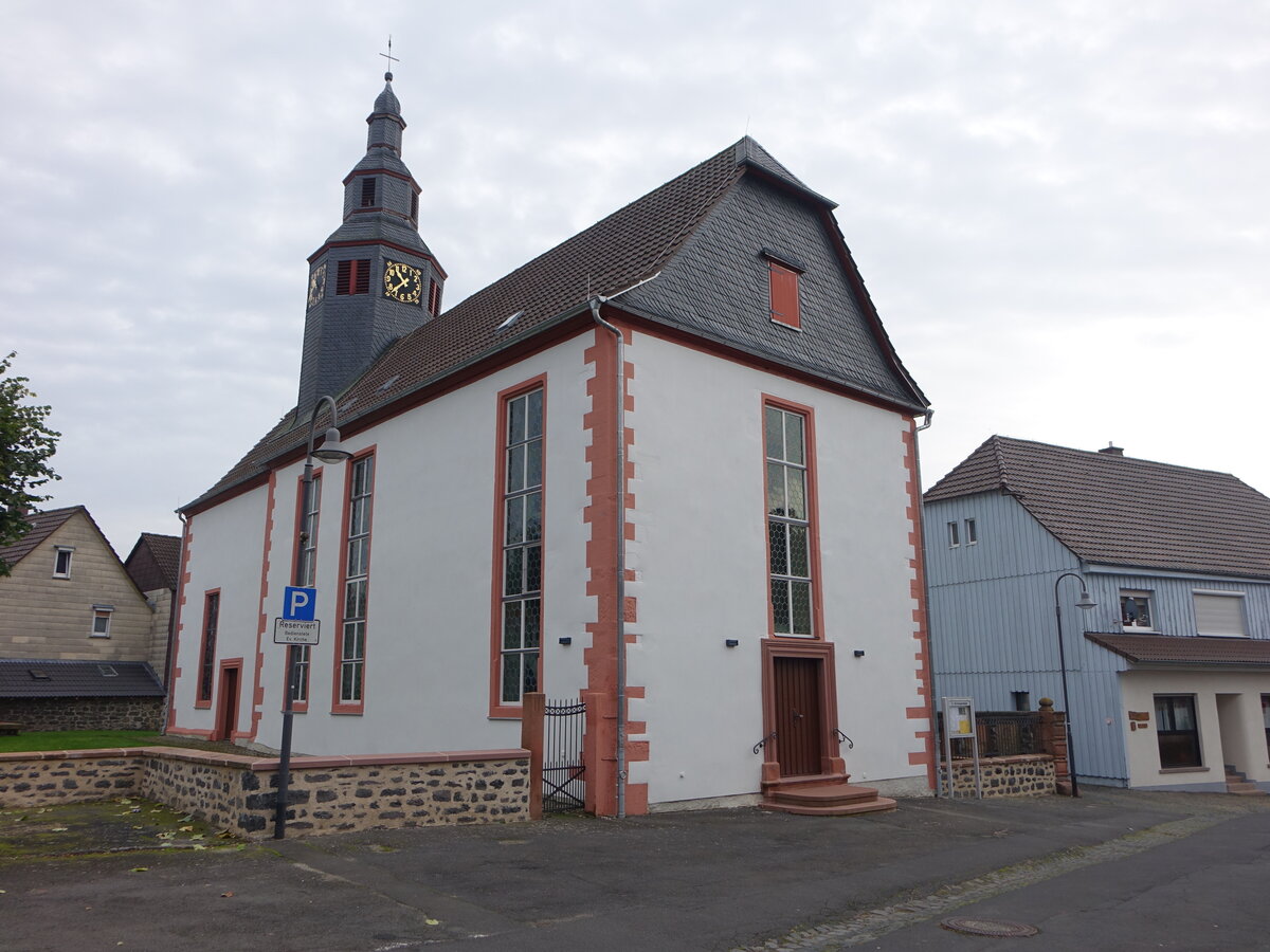 Wenings, evangelische Dorfkirche, Chor 15. Jahrhundert, Langhaus erbaut 1748 durch Benedikt Kler (30.10.2021)
