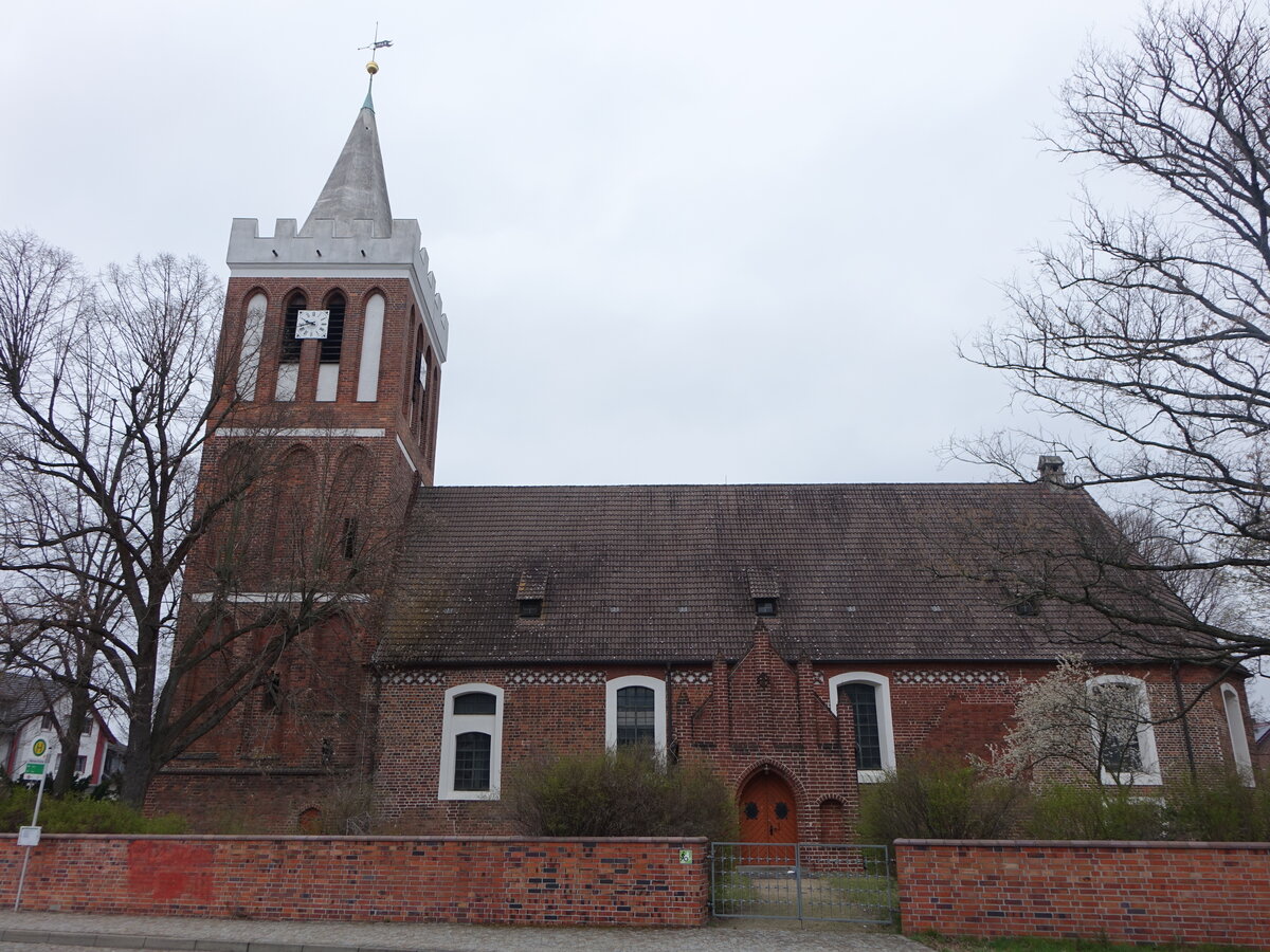 Werben, evangelische Kirche, erbaut im 15. Jahrhundert, Chor von 1743 (03.04.2026)
