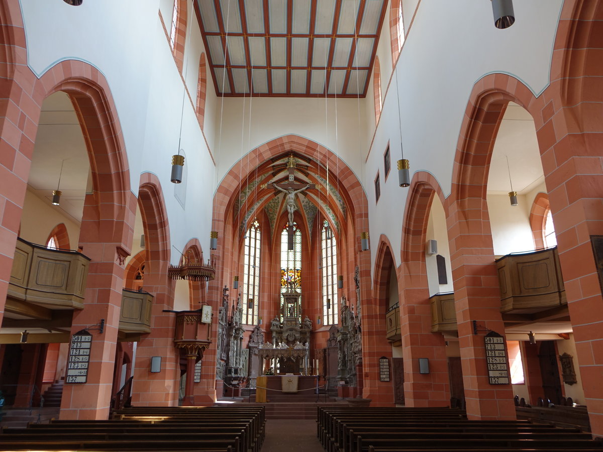 Wertheim, gotischer Innenraum der Ev. Stiftskirche (12.05.2018)