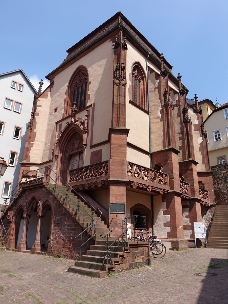 Wertheim, St. Kilian Kapelle, zweigeschossige Kapelle als Grablege erbaut 1472 (12.05.2018)