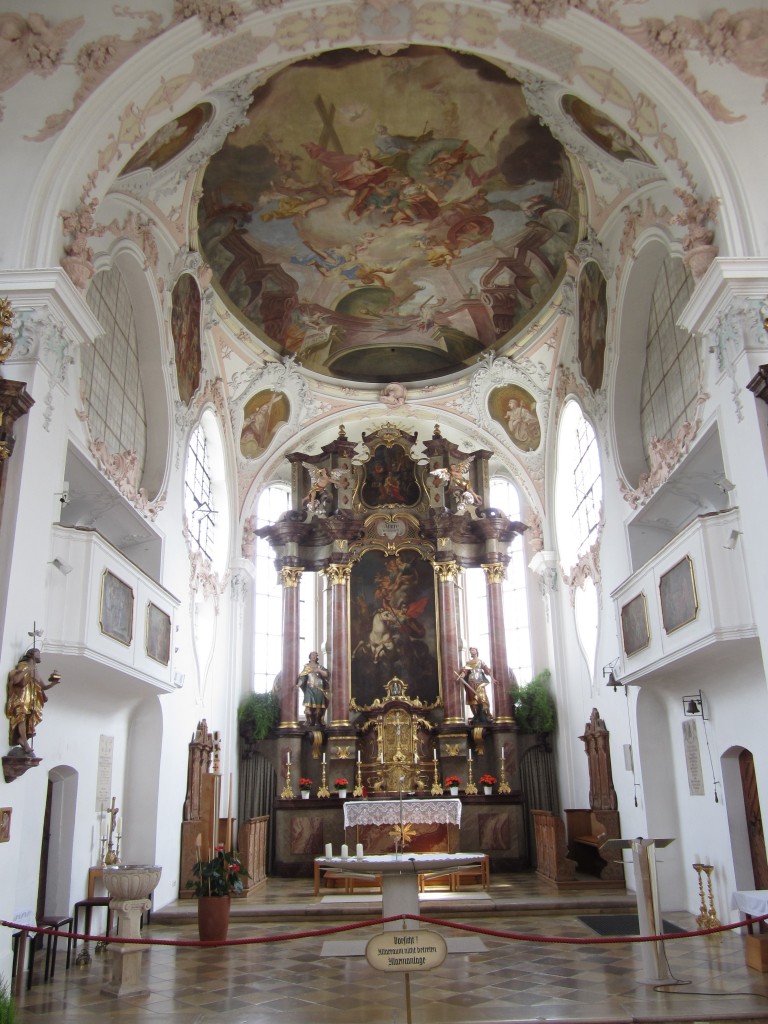 Westendorf, neubarocker Hochaltar von 1900 der St. Georg Kirche (07.07.2014)