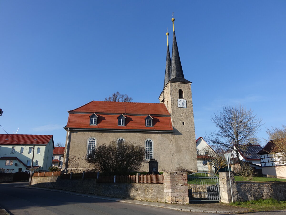 Westerengel, evangelische St. Benedikt Kirche, erbaut 1822 (07.04.2023)