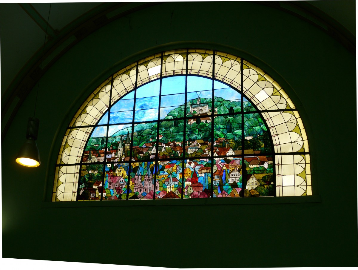 Westfenster im Empfangsgebude Bahnhof Bad Harzburg; 24.01.2015
