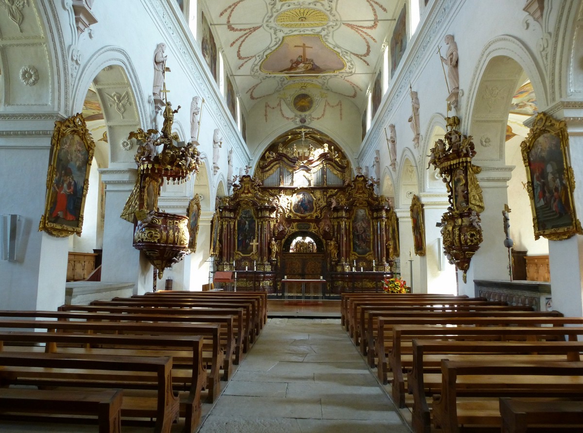 Wettingen, Blick zum Altar in der ehemaligen Klosterkirche, Sept.2015