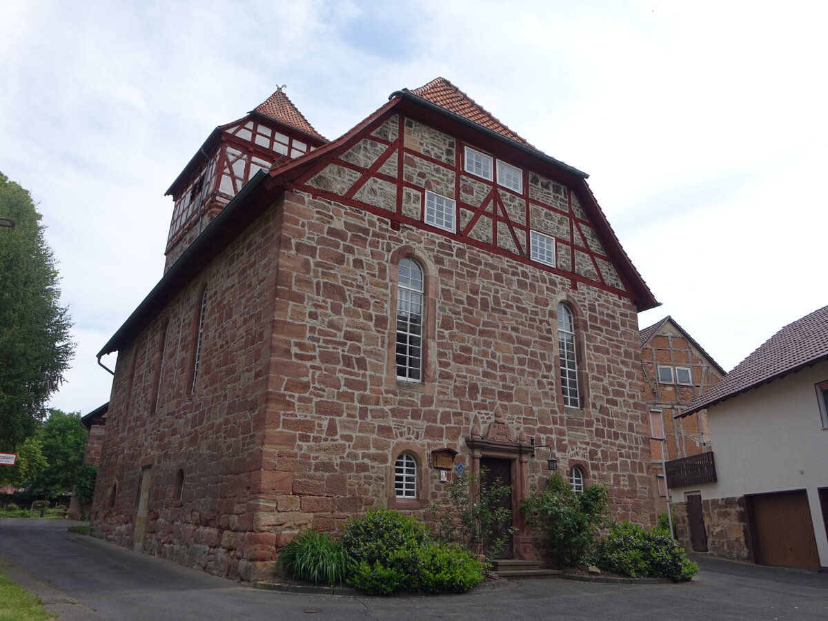 Wichmannshausen, Pfarrkirche St. Martin, erbaut von 1702 bis 1714 (03.06.2022)