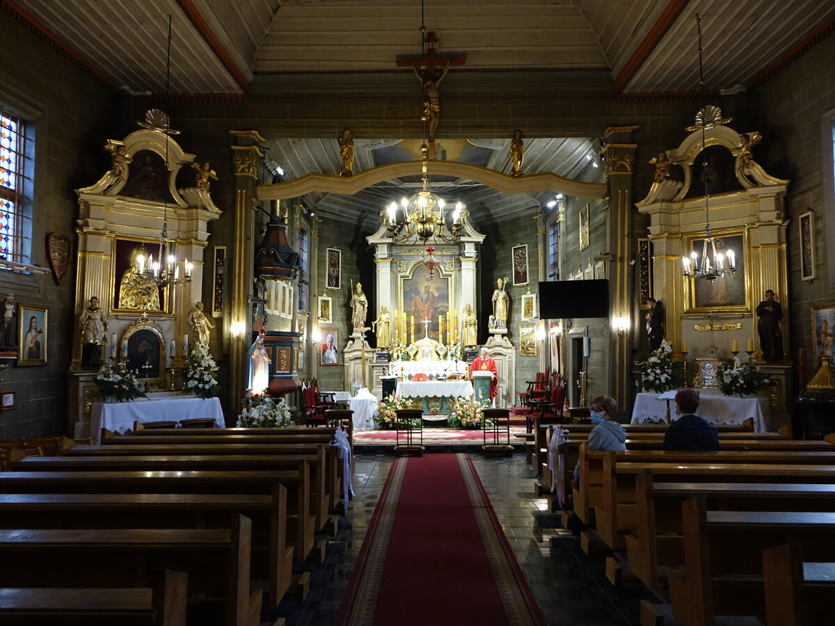 Wieclawice, barocke Ausstattung aus dem 18. Jahrhundert in der St. Jakobus Kirche (14.09.2021)