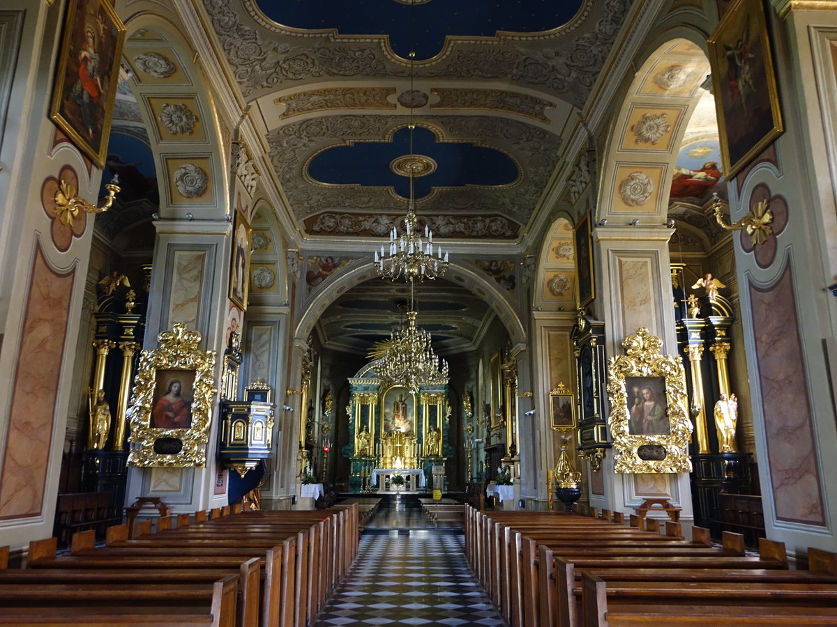 Wieliczka / Gro Salze, Innenraum der Pfarrkirche St. Klemens (03.09.2020)