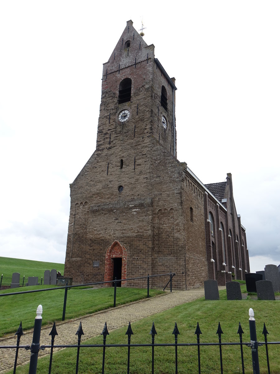 Wierum, niederl. Ref. Mariakerk, erbaut um 1200 (27.07.2017)