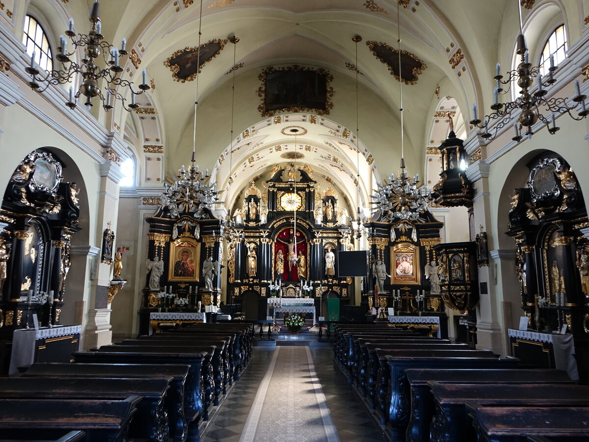 Wieruszow / Weruschau, barocker Innenraum der Hl. Geist Kirche (15.09.2021)