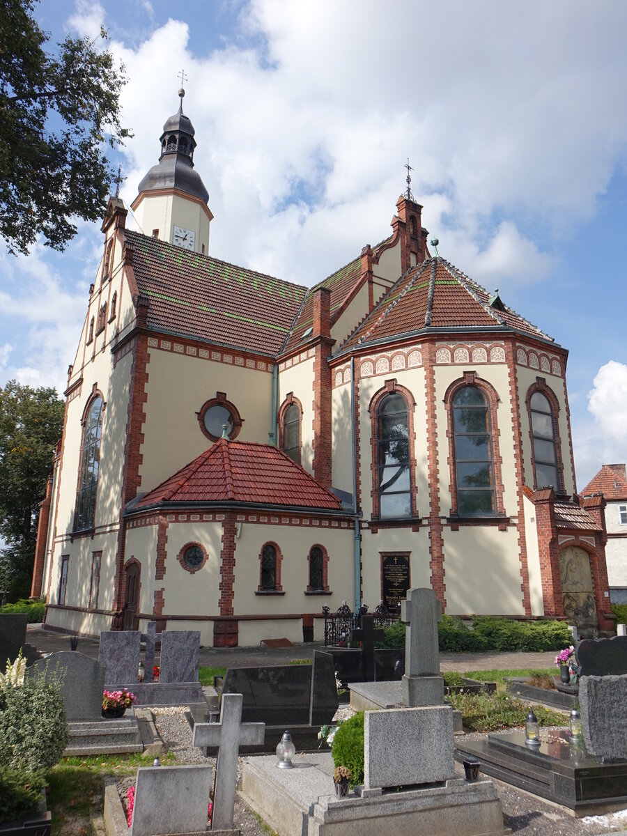 Wierzch / Deutsch Mllmen, Pfarrkirche St. Laurentius, erbaut ab 1371 (12.09.2021)