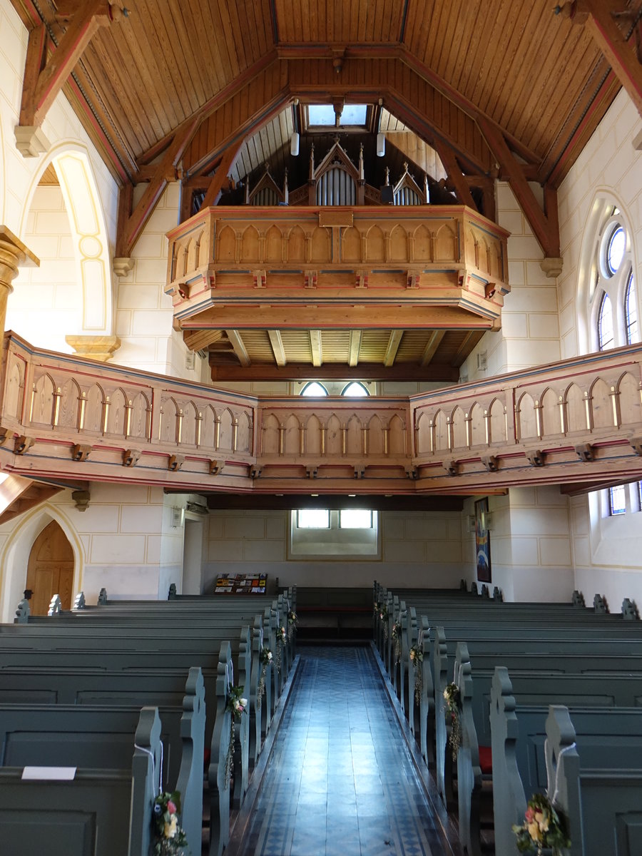 Wiesenfeld, Orgelempore in der Ev. St. Magdalena Kirche (08.04.2018)