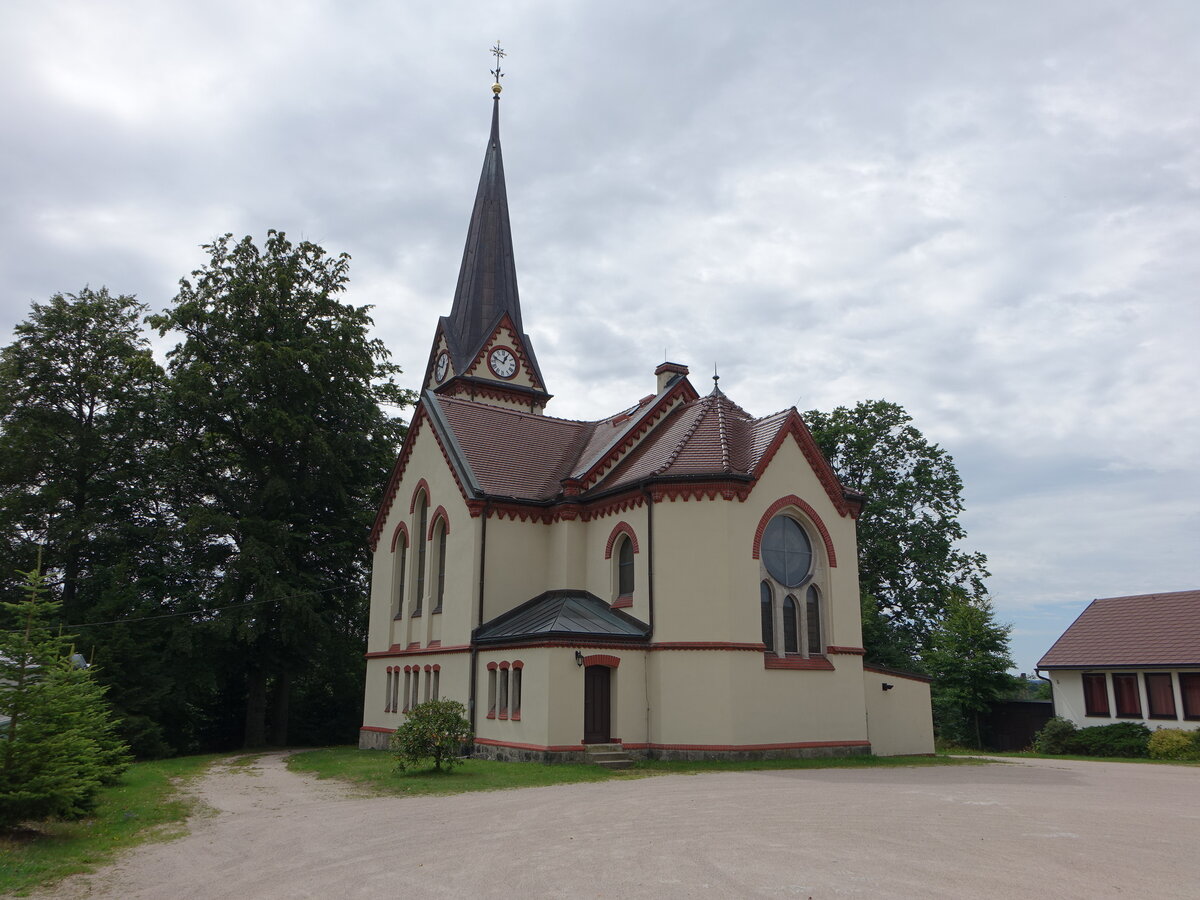 Wildenau, evangelische Kreuzkirche, erbaut 1898 (12.08.2023)