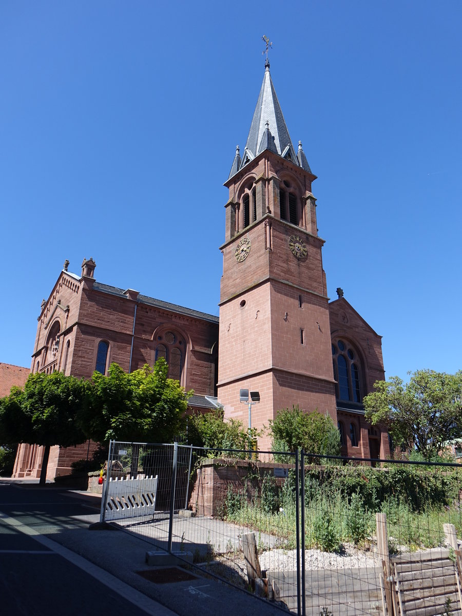 Wimsheim, Ev. St. Michael Kirche, erbaut 1883 durch Robert Reinhart (01.07.2018)