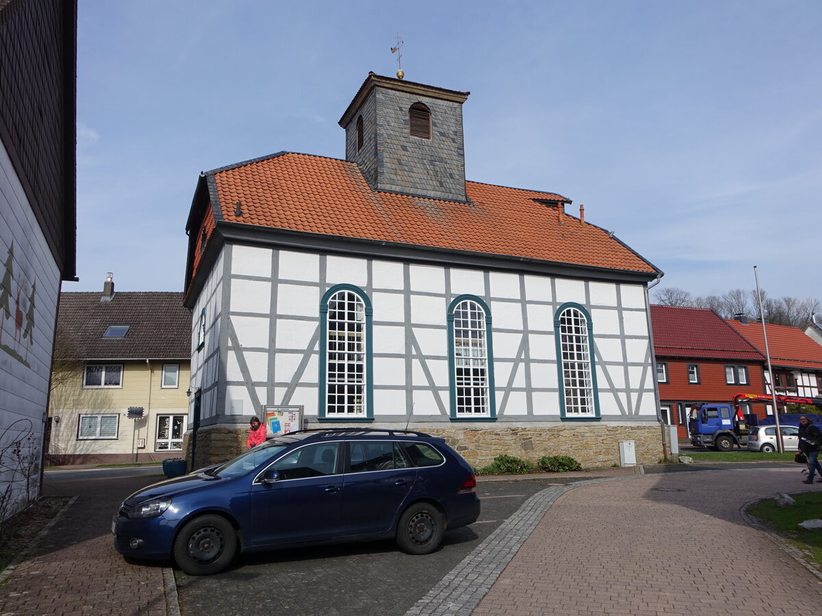 Windhausen, evangelische St. Johannis Kirche am Kirchplatz (19.03.2024)