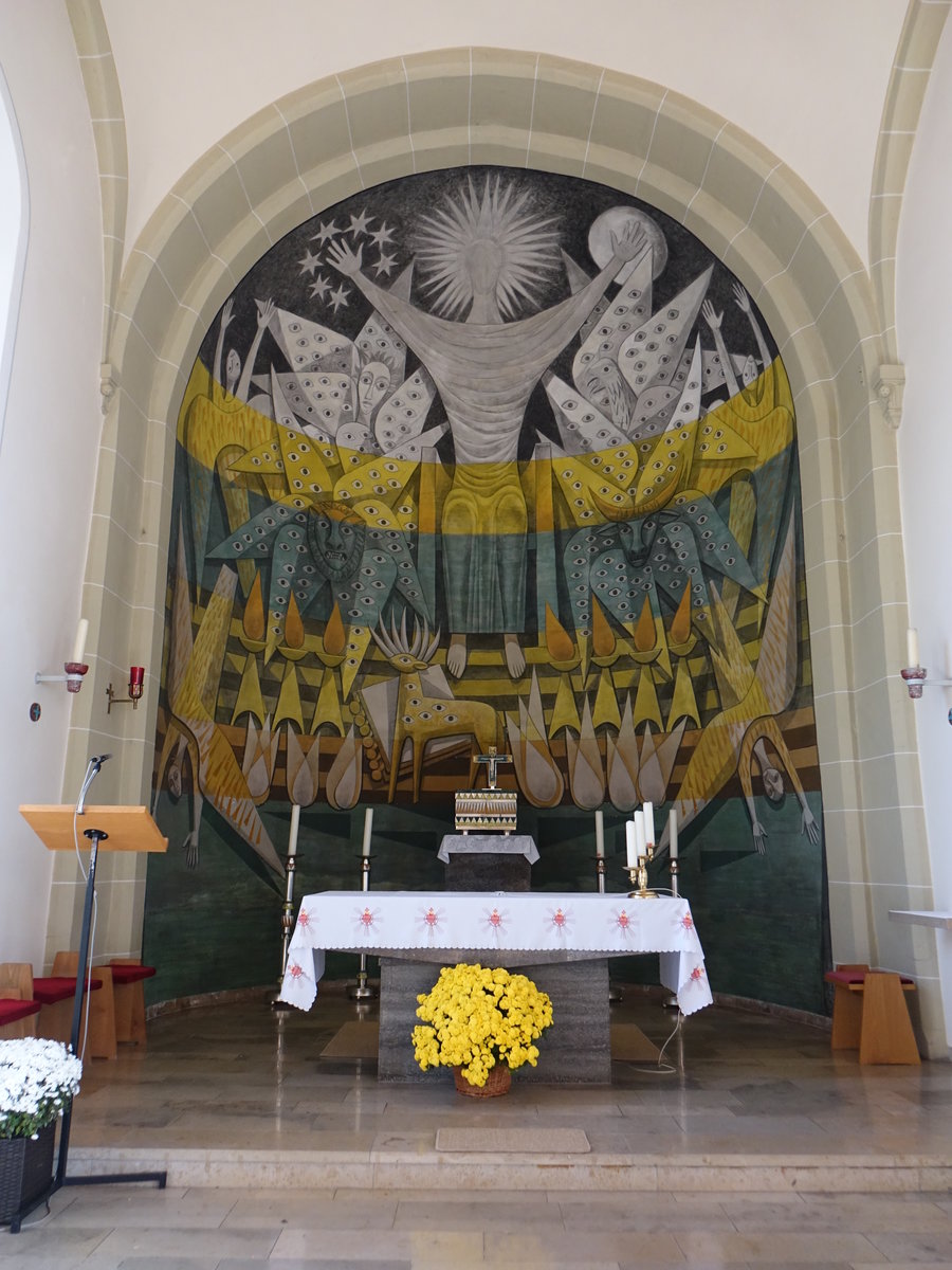 Windischbuch, Fresken im Chor der kath. Pfarrkirche St. Elisabeth (15.10.2017)
