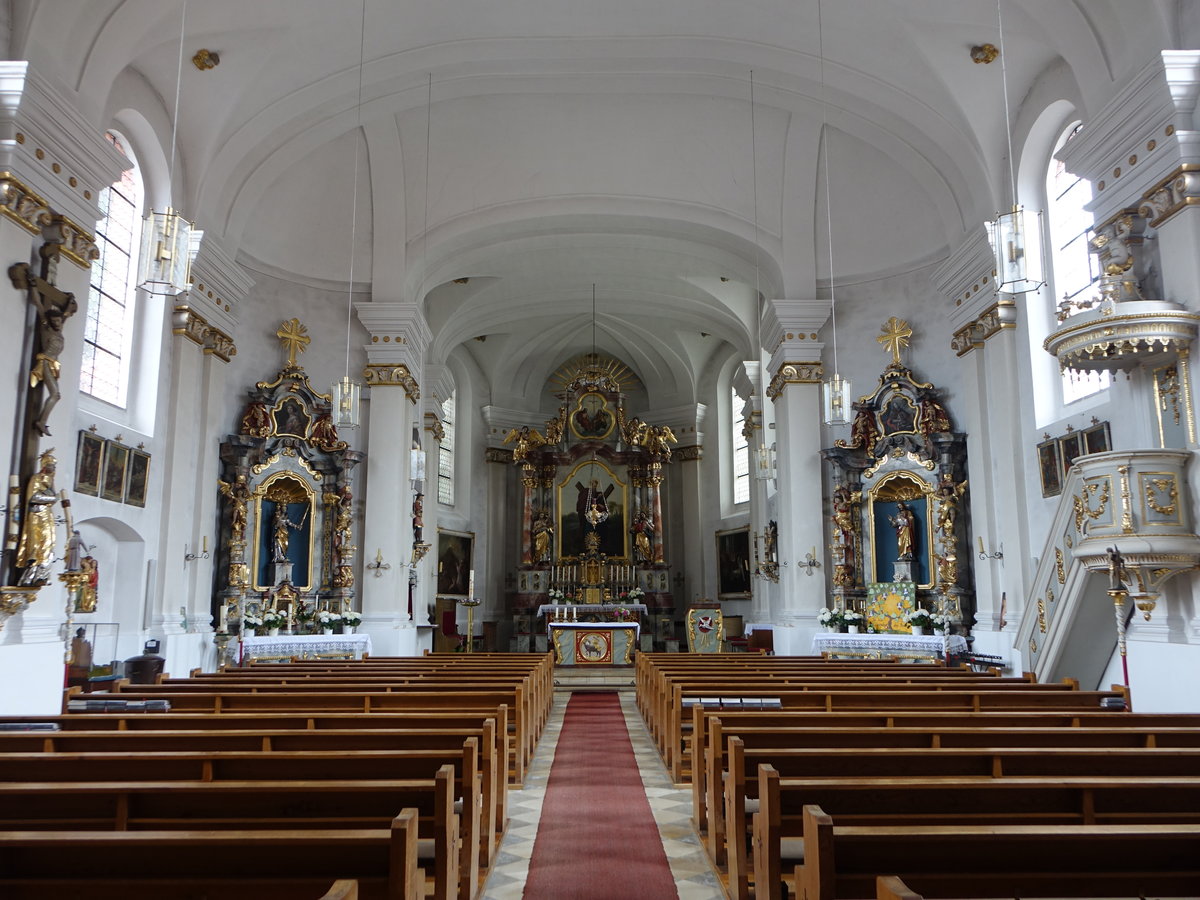 Winklarn, Innenraum der kath. Pfarrkirche St. Andreas, erbaut 1826 (04.06.2017)