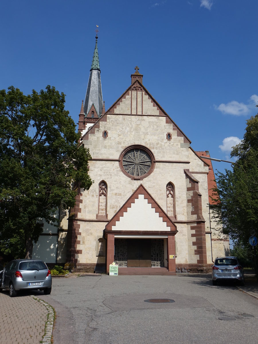 Winzeln, neugotische kath. Pfarrkirche St. Mauritius, erbaut 1909 (19.08.2018) 