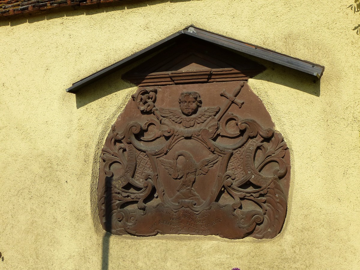 Wippertskirch, Wappen des Abtes Franziskus von 1733, Sept.2013