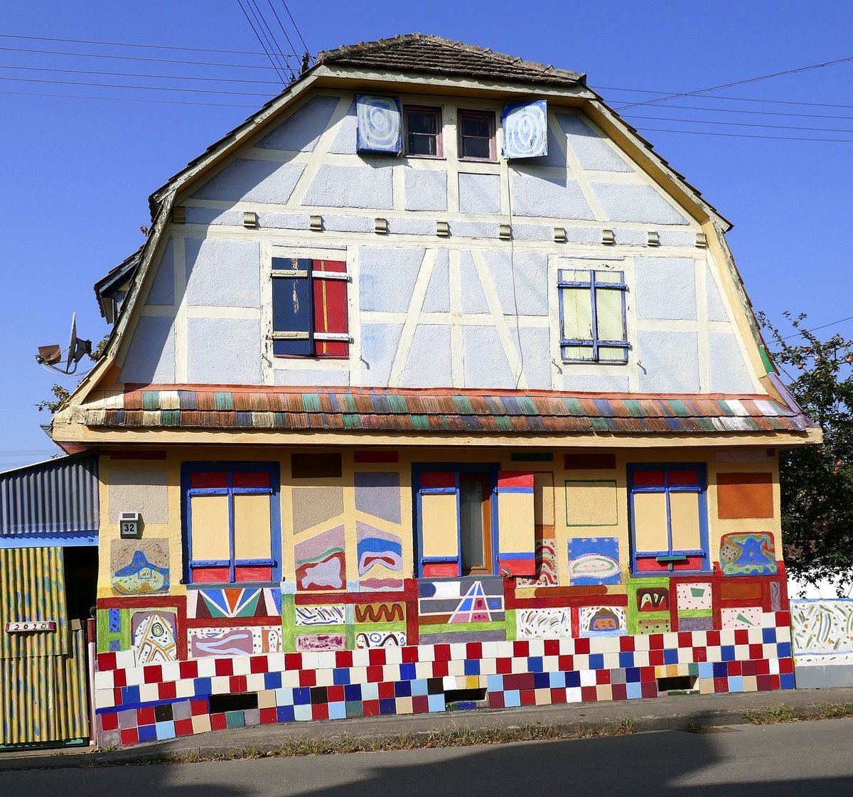 Wittenweier, moderne Fassadenmalerei an einem Wohnhaus, Sept.2020