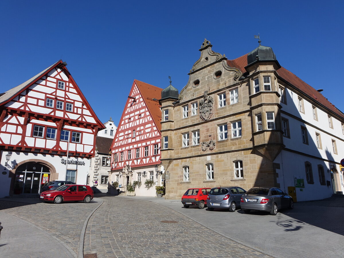 Wolframs-Eschenbach, Hohes Haus, Rathaus und alte Vogtei in der Hauptstrae (07.03.2021)