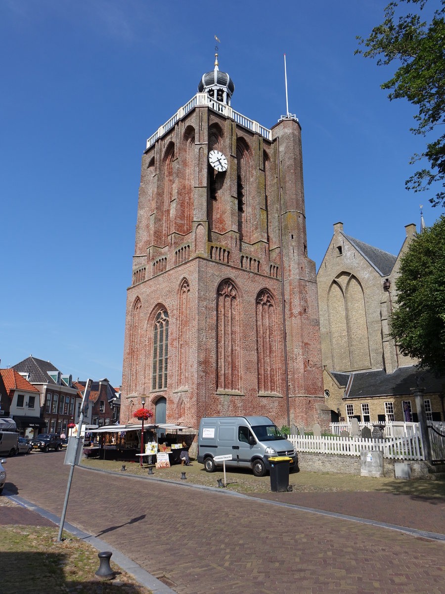 Workum, Grote Kerk oder St. Gertrudis Kirche, erbaut im 16. Jahrhundert (26.07.2017)