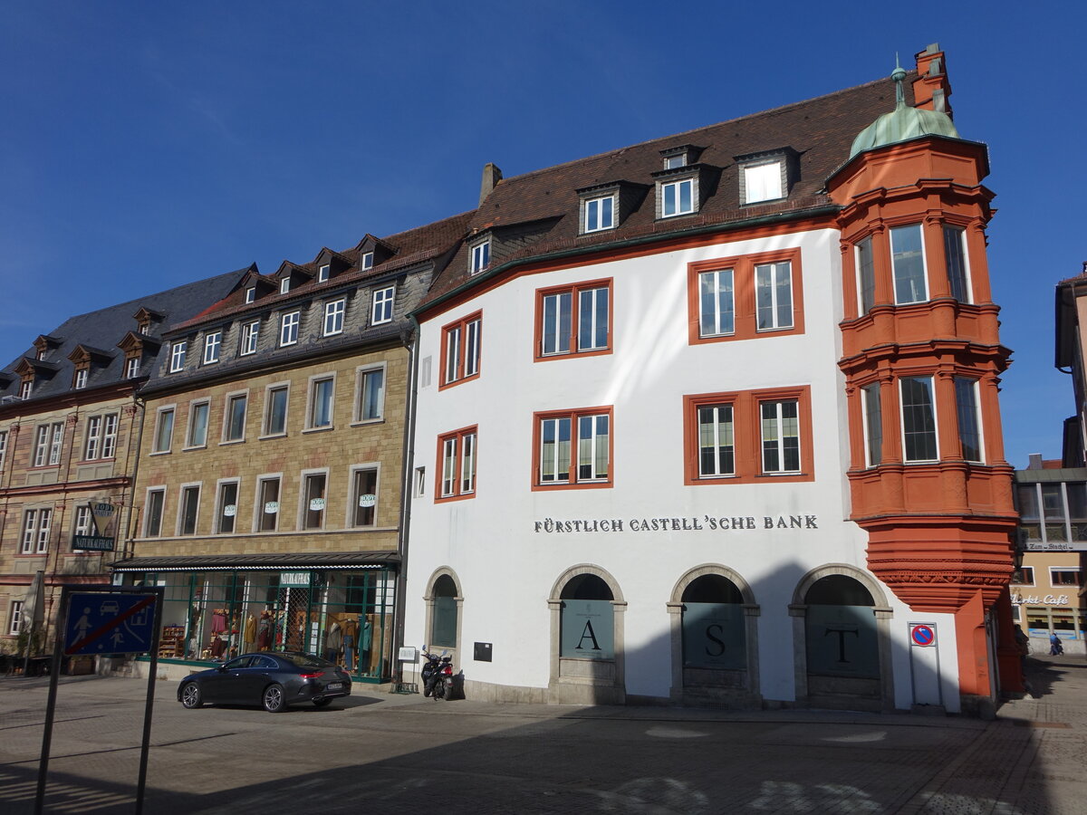 Würzburg, Fürstl. Castellsche Bank in der Rückermainstraße (21.02.2021)