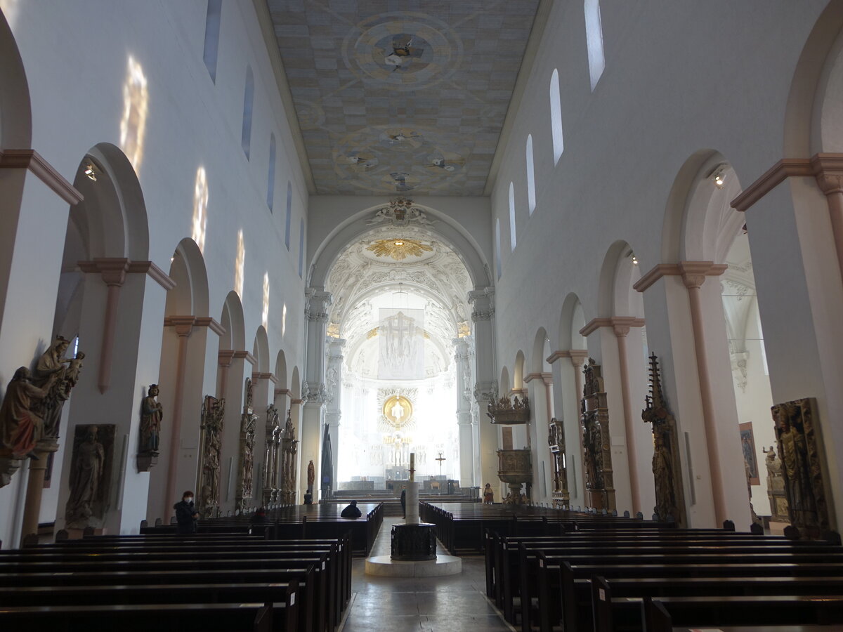 Wrzburg, Innenraum des Dom St. Kilian, Stuck von Giovanni Antonio Clerici (21.02.2021)