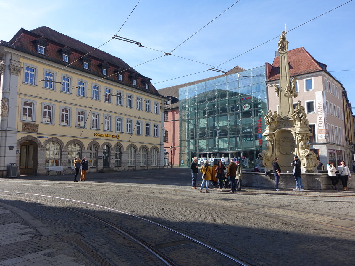 Wrzburg, Vierrhrenbrunnen am Grafeneckhart (21.02.2021)