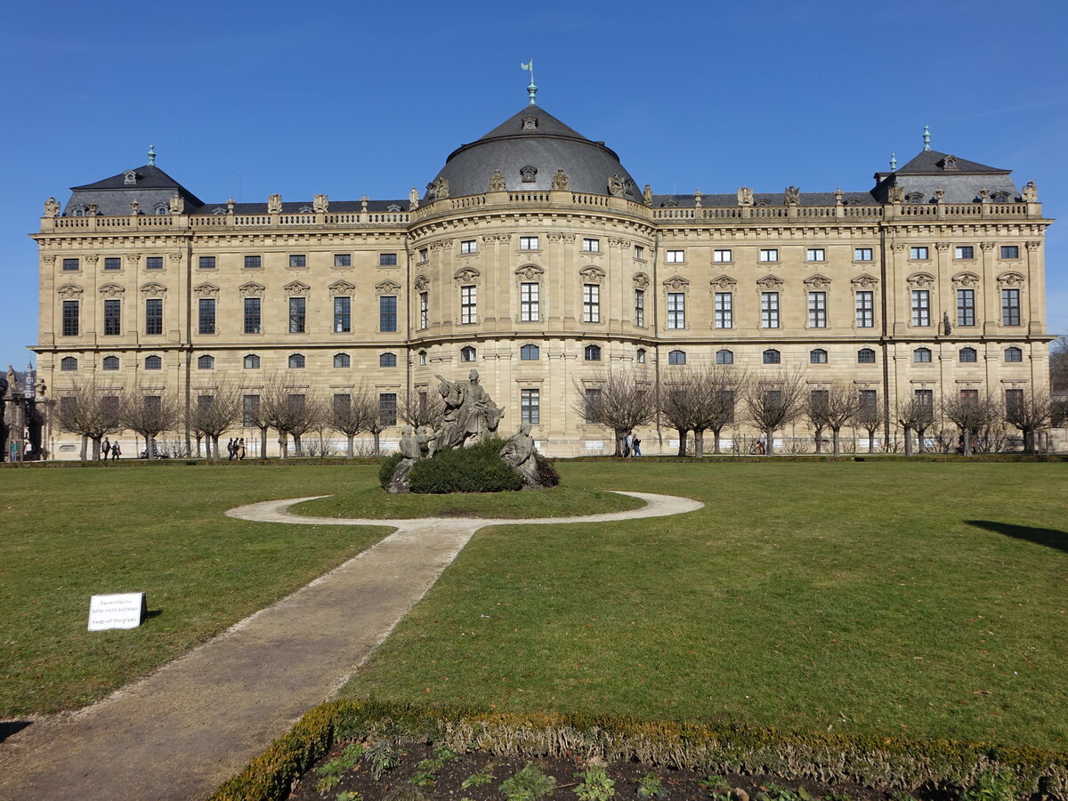 Wrzburger Residenz, erbaut von 1720 bis 1744 durch Balthasar Neumann (21.02.2021)