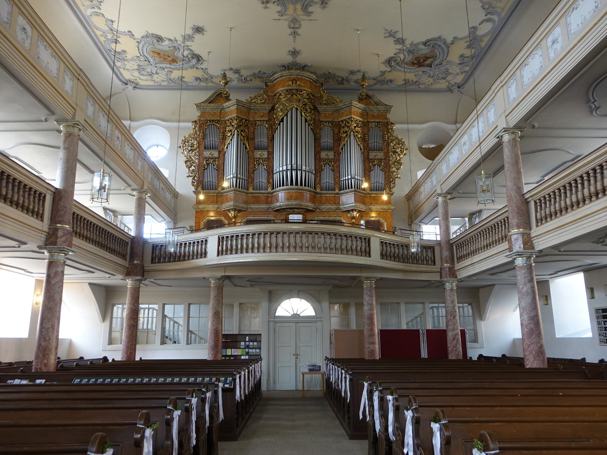 Wunsiedel, Orgelempore in der Ev. Stadtkirche St. Vitus und St. Martin (22.04.2018)