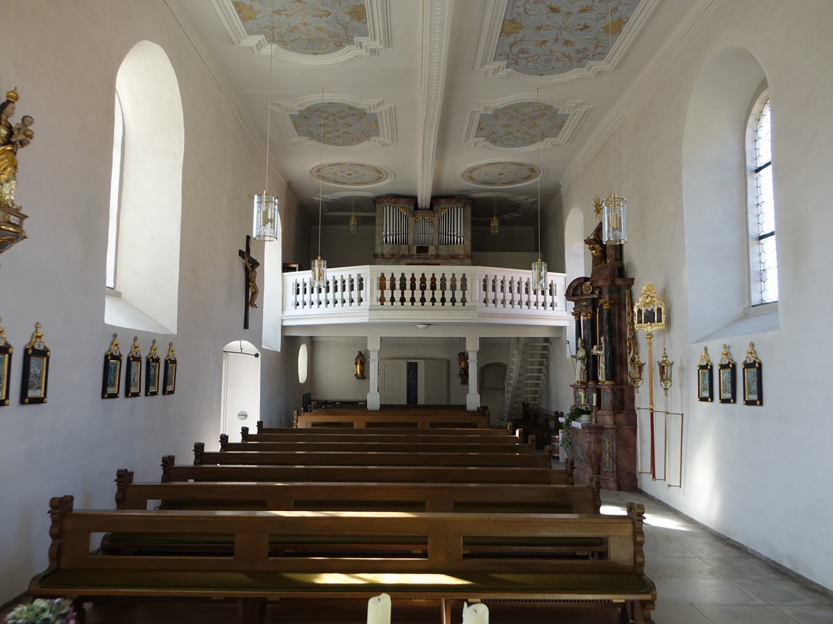 Wustviel, Orgelempore in der kath. Pfarrkirche St. Kilian (14.10.2018)
