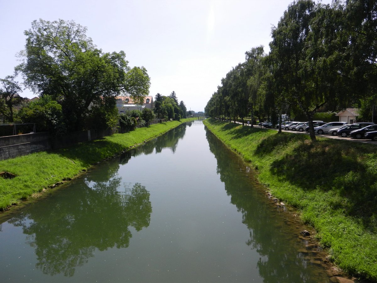 Yverdon-les-Bains, die Thile, von der Brcke du Midi aus gesehen - 02.08.2013
