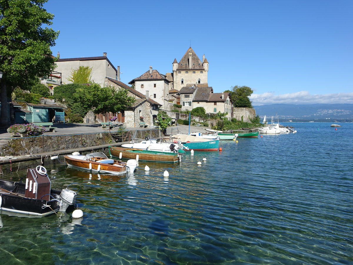 Yvoire, Chateau und Port de Pecheurs am Genfer See (05.08.2017)