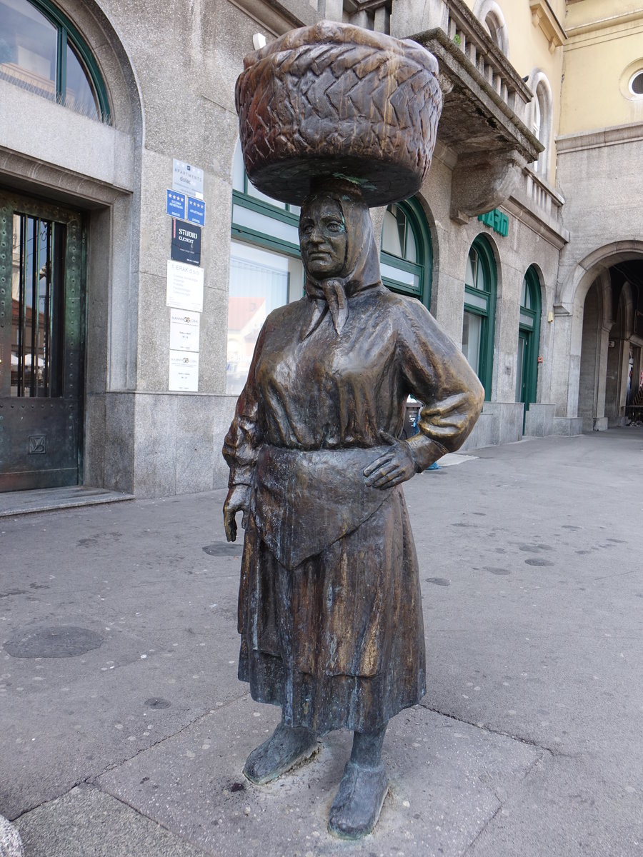 Zagreb, Denkmal an der Westseite des Dolac Markts (01.05.2017)