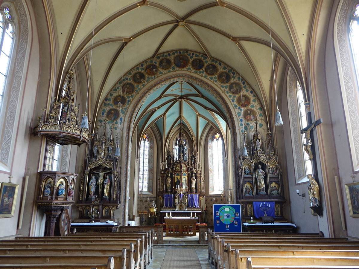 Zaisering, Altre und Kanzel der Pfarrkirche St. Vitus (02.04.2017)