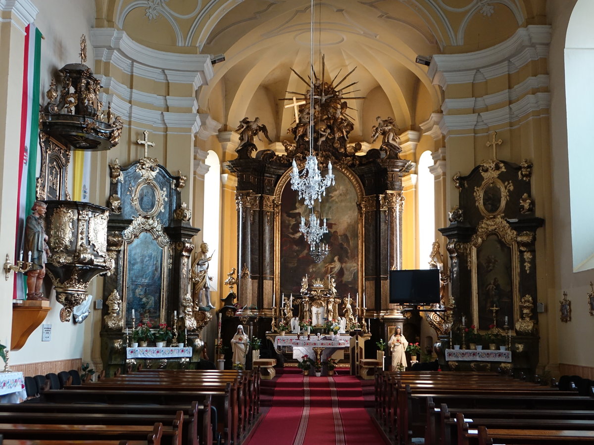 Zalaszentgrot, barocker Innenraum der kath. St. Imre Kirche (29.08.2018)