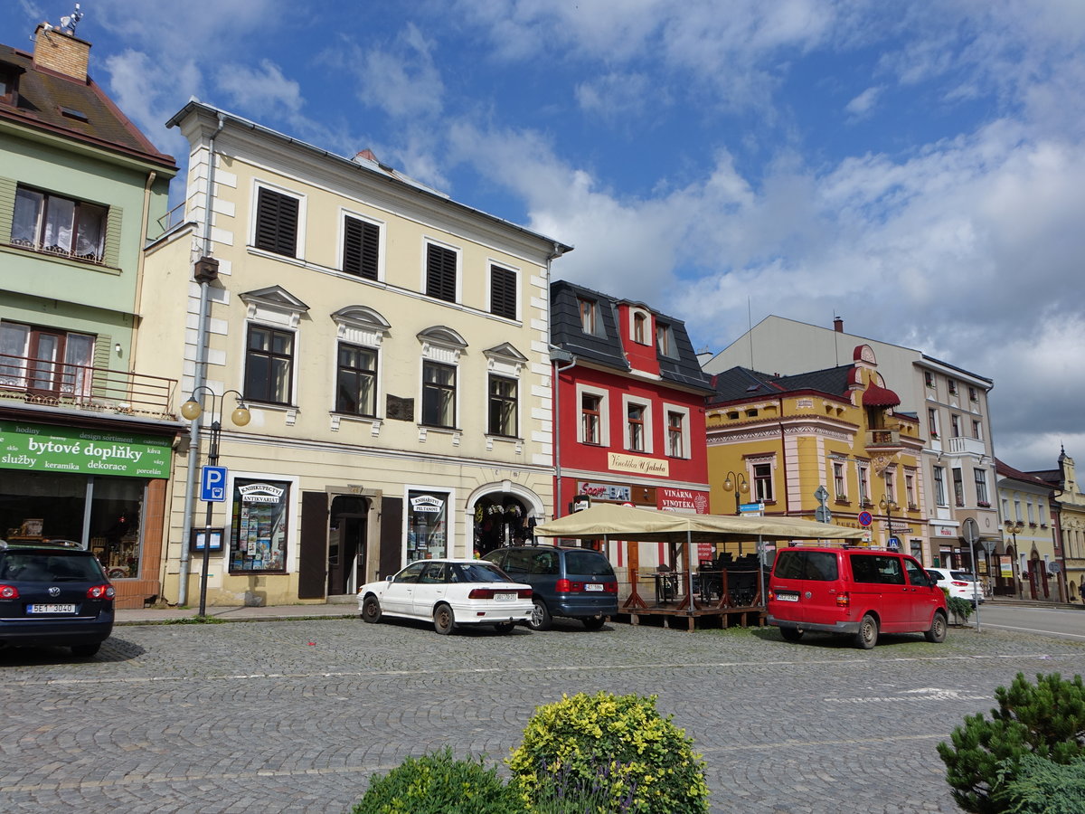 Zamberk / Senftenberg, Huser am Masarykovo Namesti (30.06.2020)