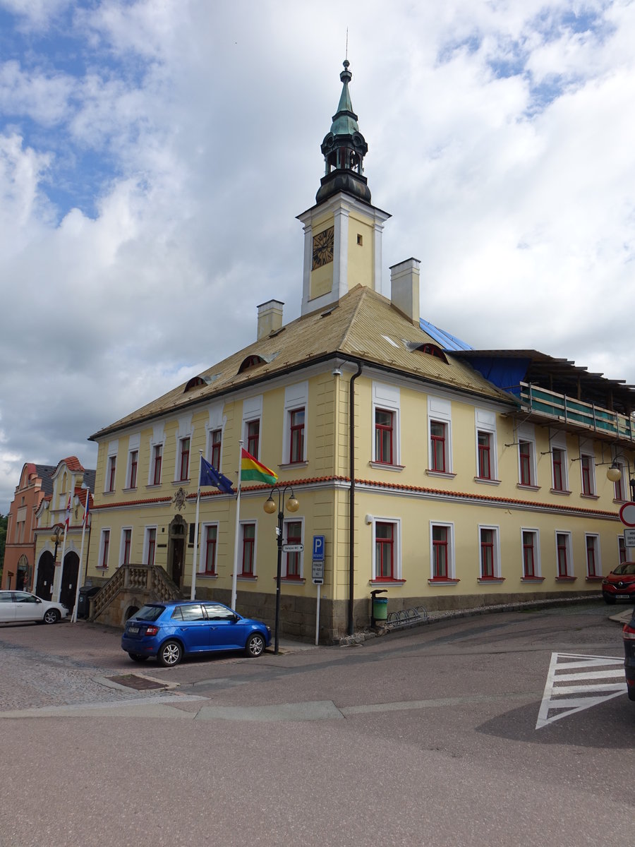 Zamberk / Senftenberg, Rathaus am Masarykovo Namesti (30.06.2020)