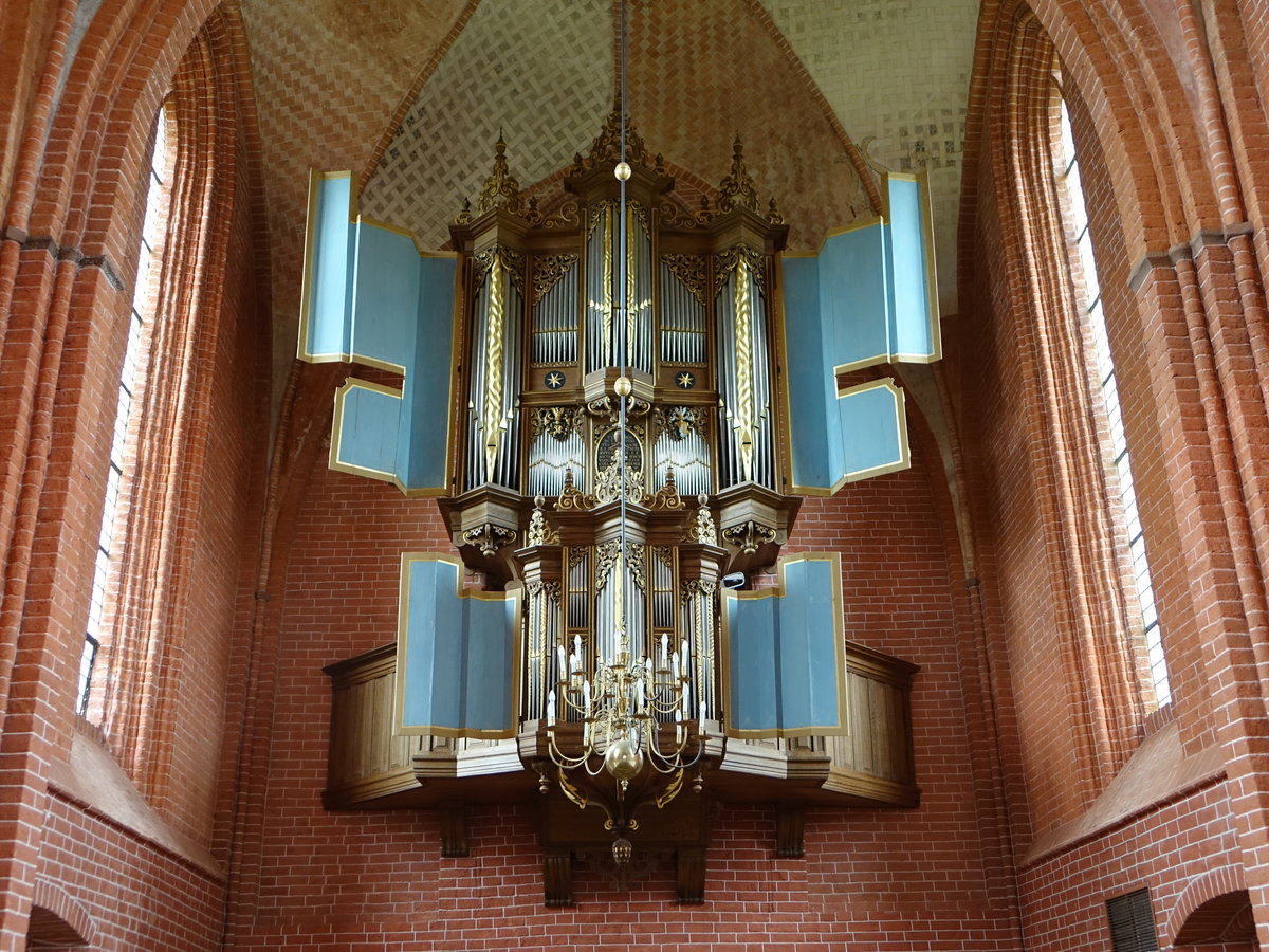 Zeerijp, St. Jakobus Kirche, Orgel von 1651 erbaut durch T. Fabers (27.07.2017)