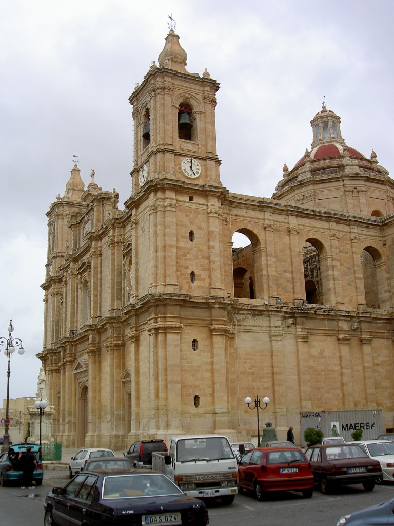 Zejtun, St. Katharina Kirche, erbaut von 1622 bis 1720 (22.03.2014)