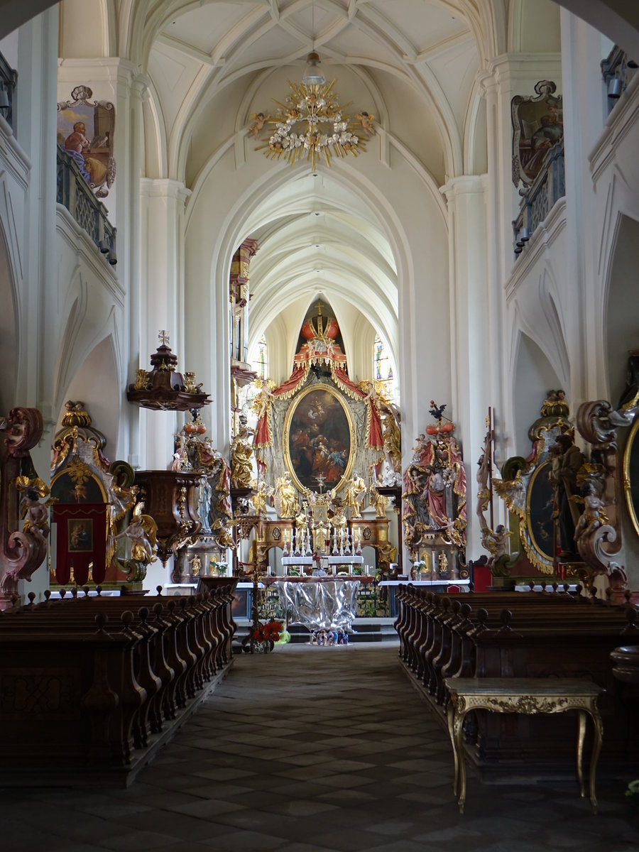Zeliv/ Seelau, barocke Altre in der Klosterkirche Maria Geburt (28.05.2019)