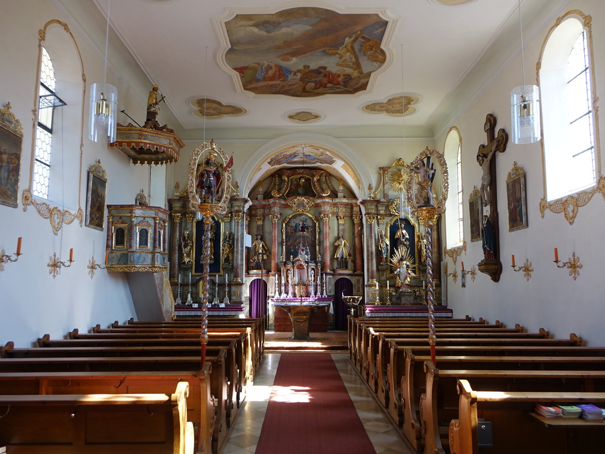 Zell, barocke Ausstattung in der Pfarrkirche Maria Himmelfahrt (12.03.2017)