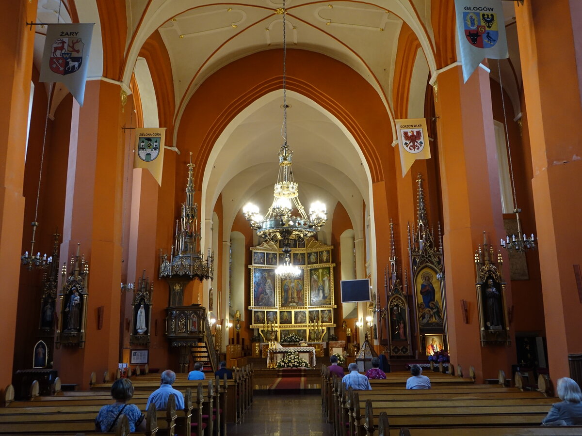 Zielona Gora / Grnberg, Innenraum der St. Hedwig Kirche (31.07.2021)