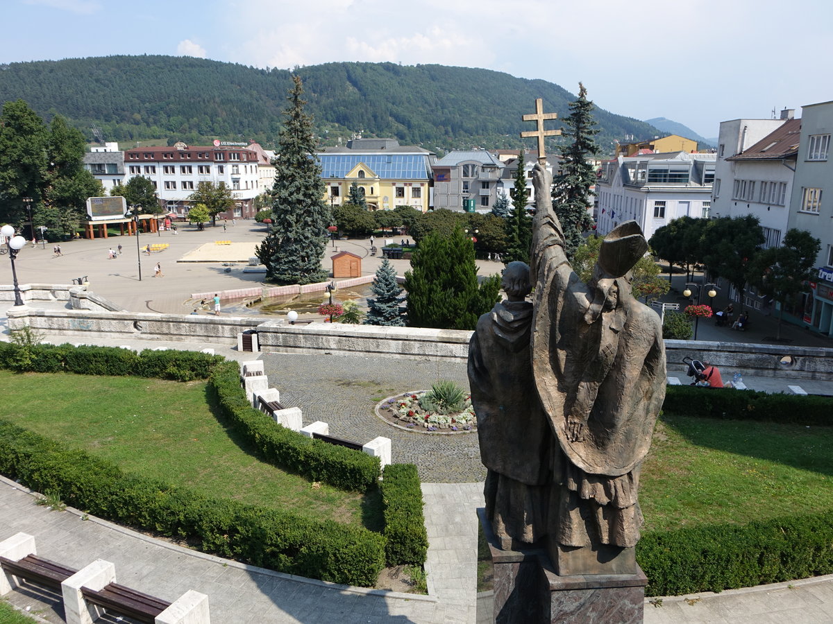 Zilina / Sillein, Ausblick auf den Namesti Andreja Hlinku (30.08.2019)