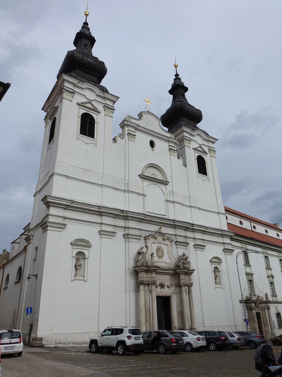 Znojmo, Kirche Hl. Kreuz des Dominikanerklosters, erbaut ab 1580 (29.05.2019) 