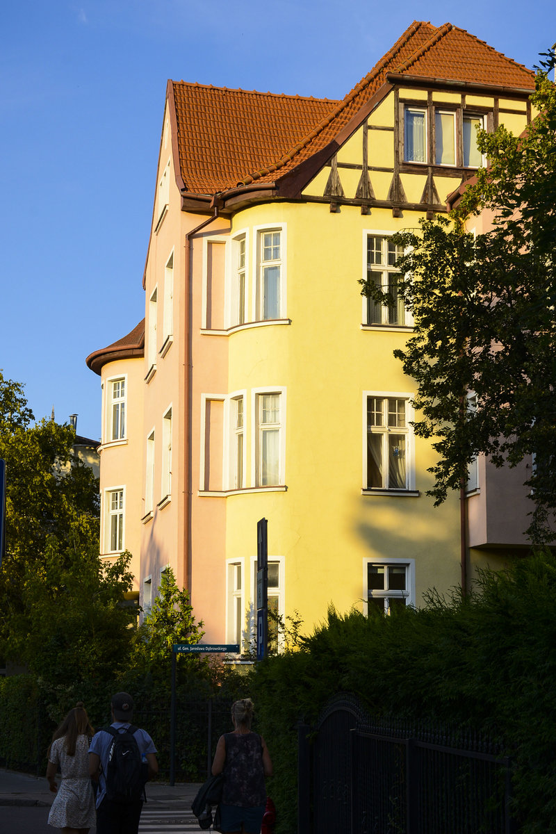 Zoppot - Sopot. Huser an der Ulica Fryderyka Chopina (nis 1945: Eissenhard Strae). Aufnahme: 13. August 2019.