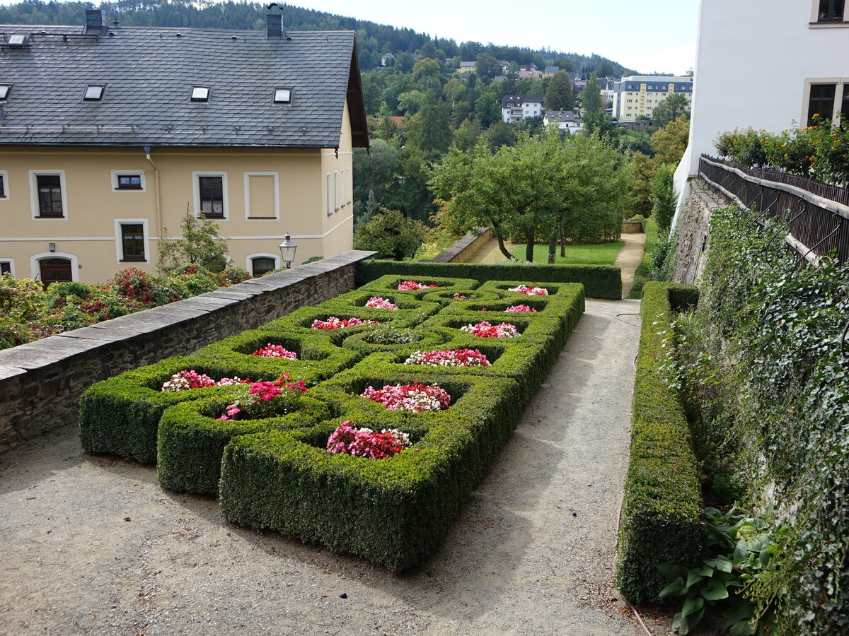 Zschopau, Barockgarten von Schloss Wildeck am Schloberg (17.09.2023)